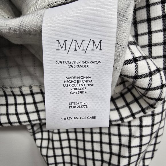 Cabi Blazer Jacket Women's Medium Black White Windowpane Dolman Sleeve Pockets - Picture 6 of 9